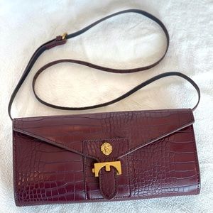 Anne Klein Crossbody Purse Wine